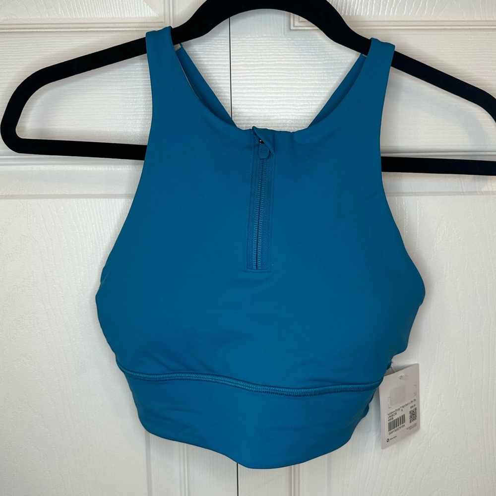 lululemon Energy ™ High-Neck LL Bra *Zip Hawaiian Blue sz.6